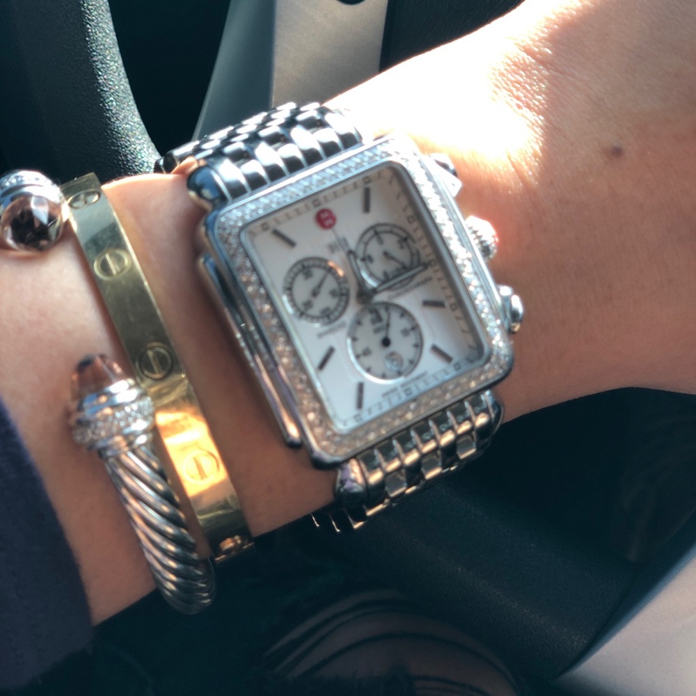 Authentic Michele Deco Diamond watch